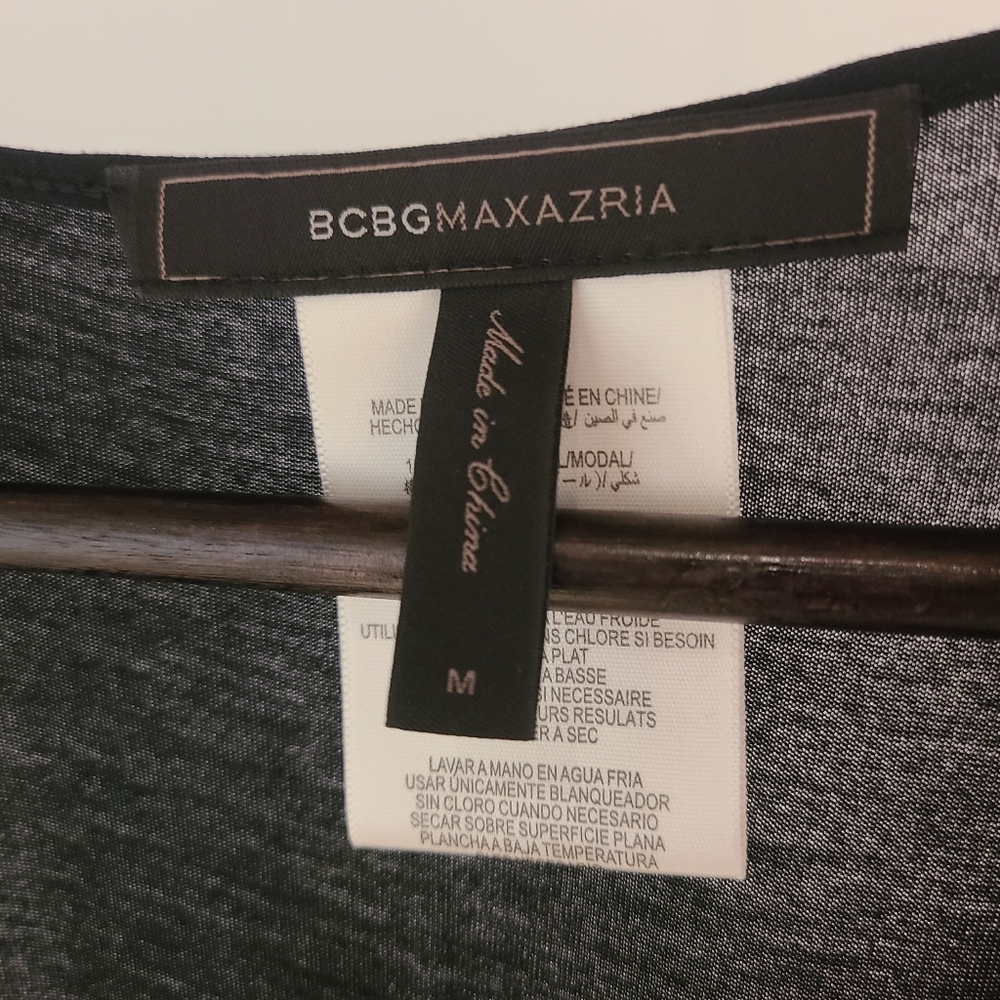 BCBGMaxAzria Women's Mesh Trim Draped Layered Tank Top - Picture 5 of 5